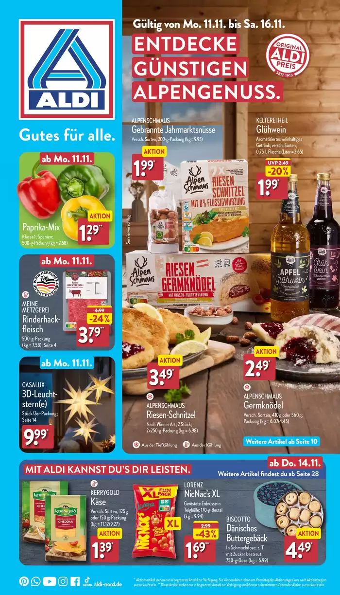 Aldi Nord Katalog in Brandenburg an der Havel | Attraktive Sonderangebote für alle | 7.11.2024 - 21.11.2024