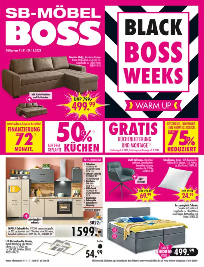 SB Möbel Boss Katalog in Dortmund | Attraktive Angebote entdecken | 11.11.2024 - 24.11.2024