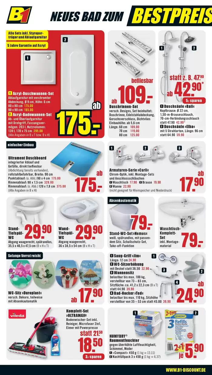 B1 Discount Baumarkt Katalog in Glauchau | B1 Discount Baumarkt flugblatt | 9.11.2024 - 23.11.2024