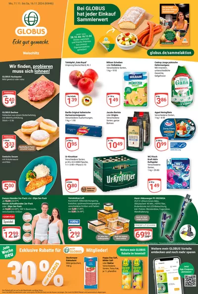 Globus Katalog in Weischlitz | Tolle Rabatte auf ausgewählte Produkte | 10.11.2024 - 24.11.2024