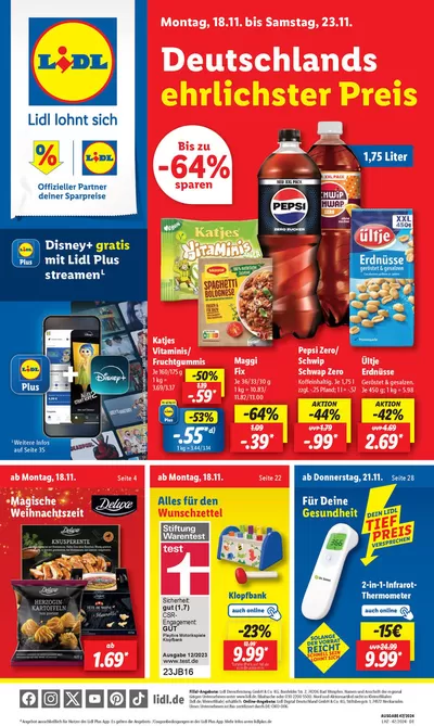 Lidl Katalog in Pfatter | Rabatte und Aktionen | 18.11.2024 - 23.11.2024