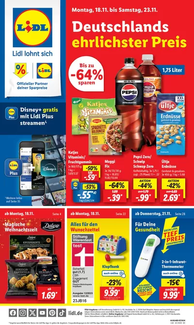 Lidl Katalog in Schönberg (Holstein) | Top-Deals und Rabatte | 18.11.2024 - 23.11.2024