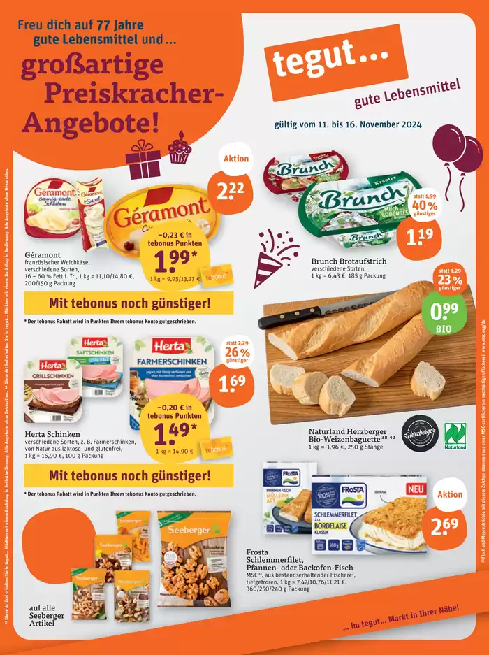 tegut Katalog in Fulda | Angebote der Woche! tegut | 11.11.2024 - 25.11.2024