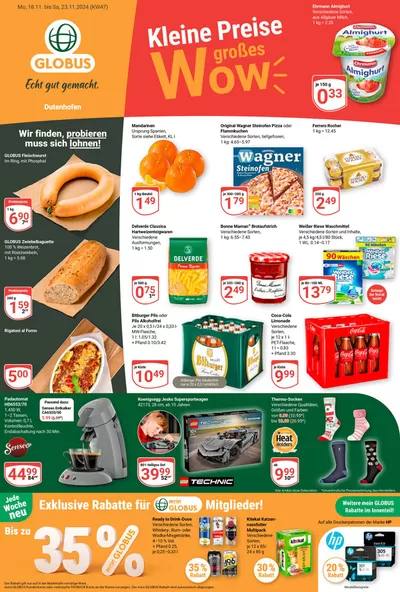 Angebote von Supermärkte in Wetzlar | Exklusive Deals und Schnäppchen in Globus | 14.11.2024 - 28.11.2024