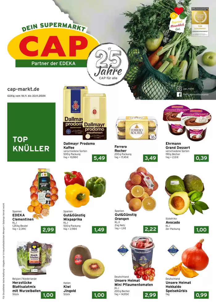 CAP Markt Katalog in Dettenheim | Attraktive Angebote entdecken | 18.11.2024 - 23.11.2024