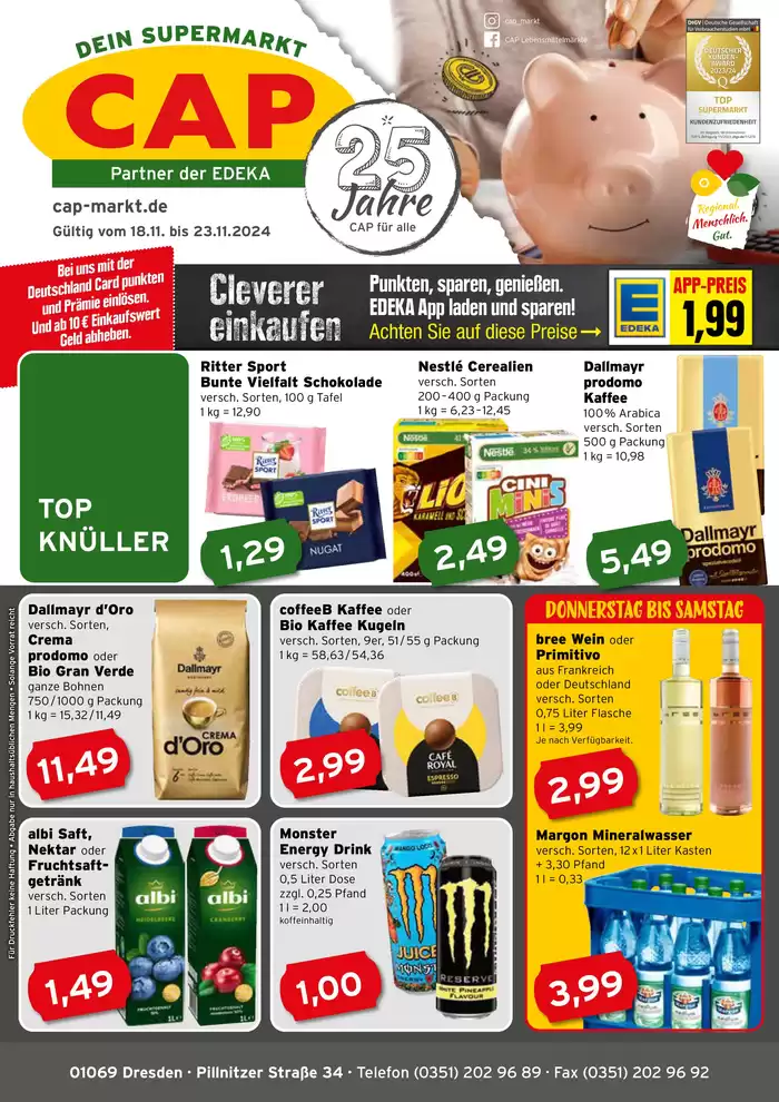 CAP Markt Katalog in Dresden | Exklusive Schnäppchen | 18.11.2024 - 23.11.2024