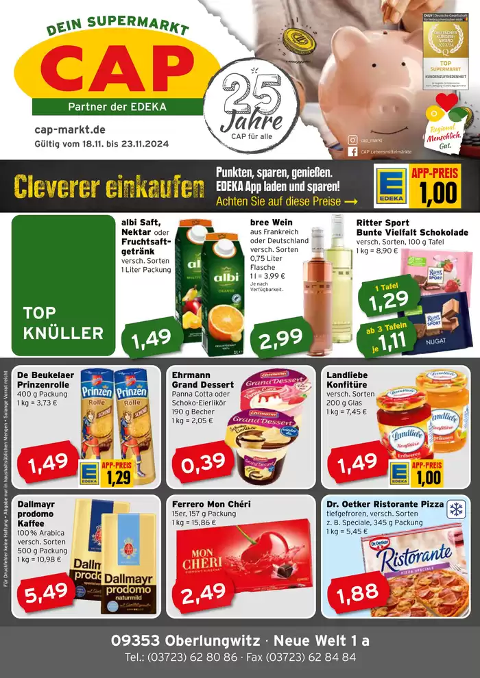 CAP Markt Katalog in Oberlungwitz | Neue Angebote zum Entdecken | 18.11.2024 - 23.11.2024