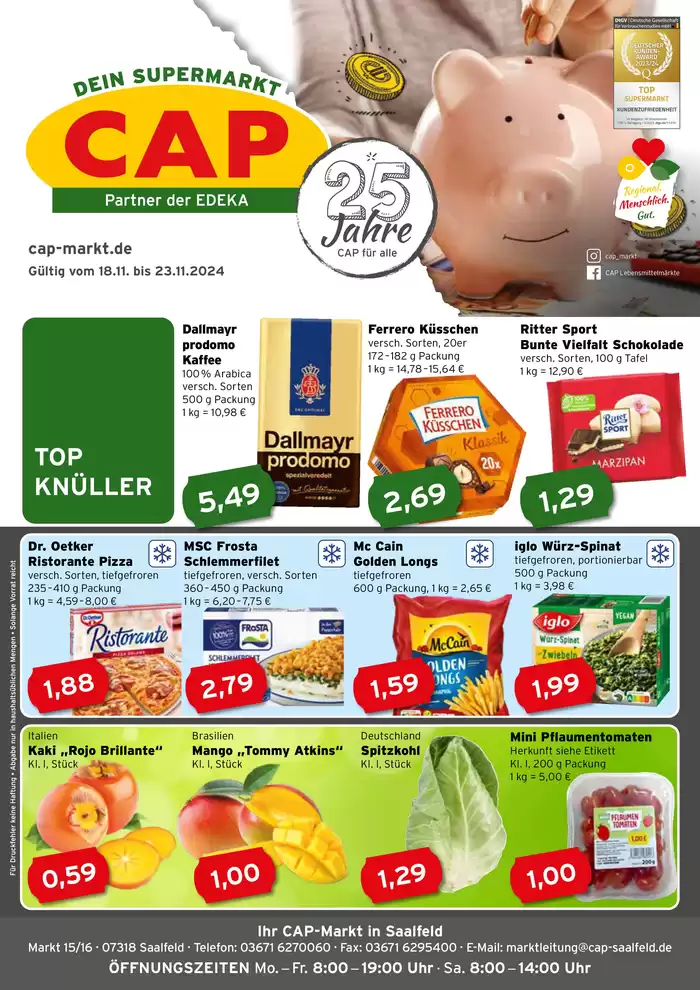 CAP Markt Katalog in Saalfeld-Saale | Top-Deals für alle Kunden | 18.11.2024 - 23.11.2024