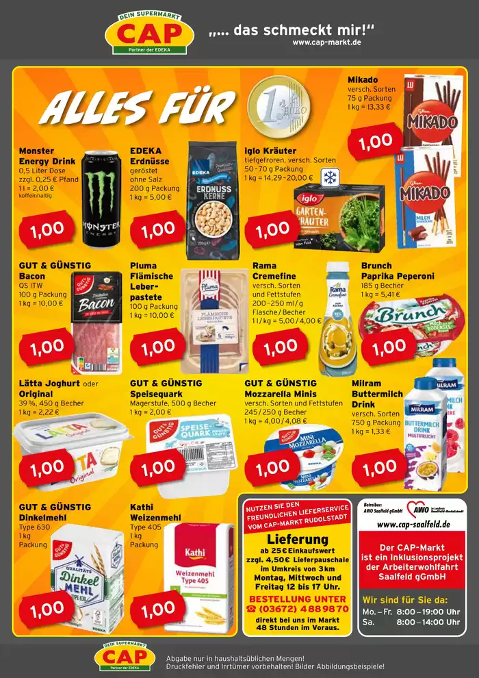 CAP Markt Katalog in Saalfeld-Saale | Top-Deals für alle Kunden | 18.11.2024 - 23.11.2024