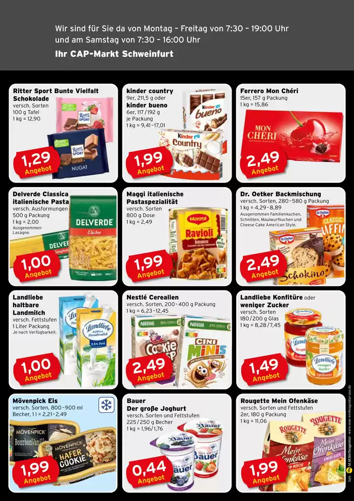 CAP Markt Katalog in Schweinfurt | Jetzt sparen mit unseren Deals | 18.11.2024 - 23.11.2024