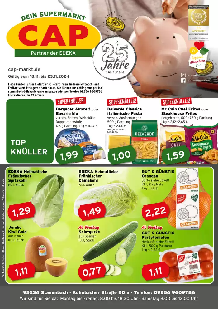 CAP Markt Katalog in Stammbach | Aktuelle Schnäppchen und Angebote | 18.11.2024 - 23.11.2024