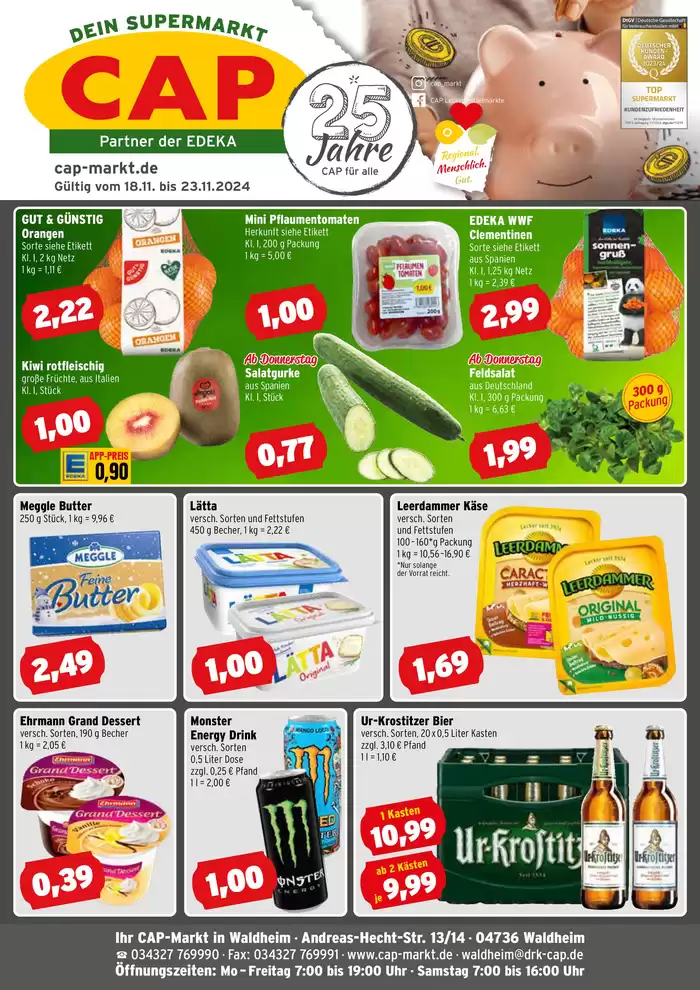 CAP Markt Katalog in Waldheim | Exklusive Deals für unsere Kunden | 18.11.2024 - 23.11.2024