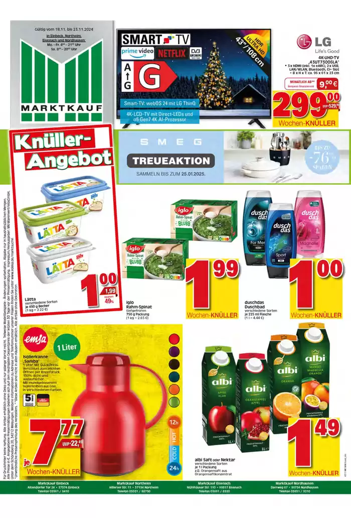 Marktkauf Katalog in Nordhausen | Rabatte und Aktionen | 17.11.2024 - 1.12.2024