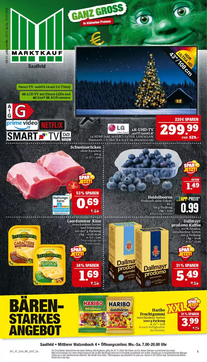 Marktkauf Katalog in Saalfeld-Saale | Exklusive Schnäppchen | 18.11.2024 - 23.11.2024