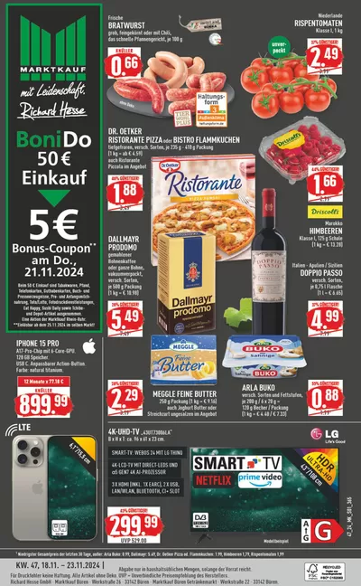 Marktkauf Katalog in Büren | Jetzt sparen mit unseren Deals | 17.11.2024 - 1.12.2024