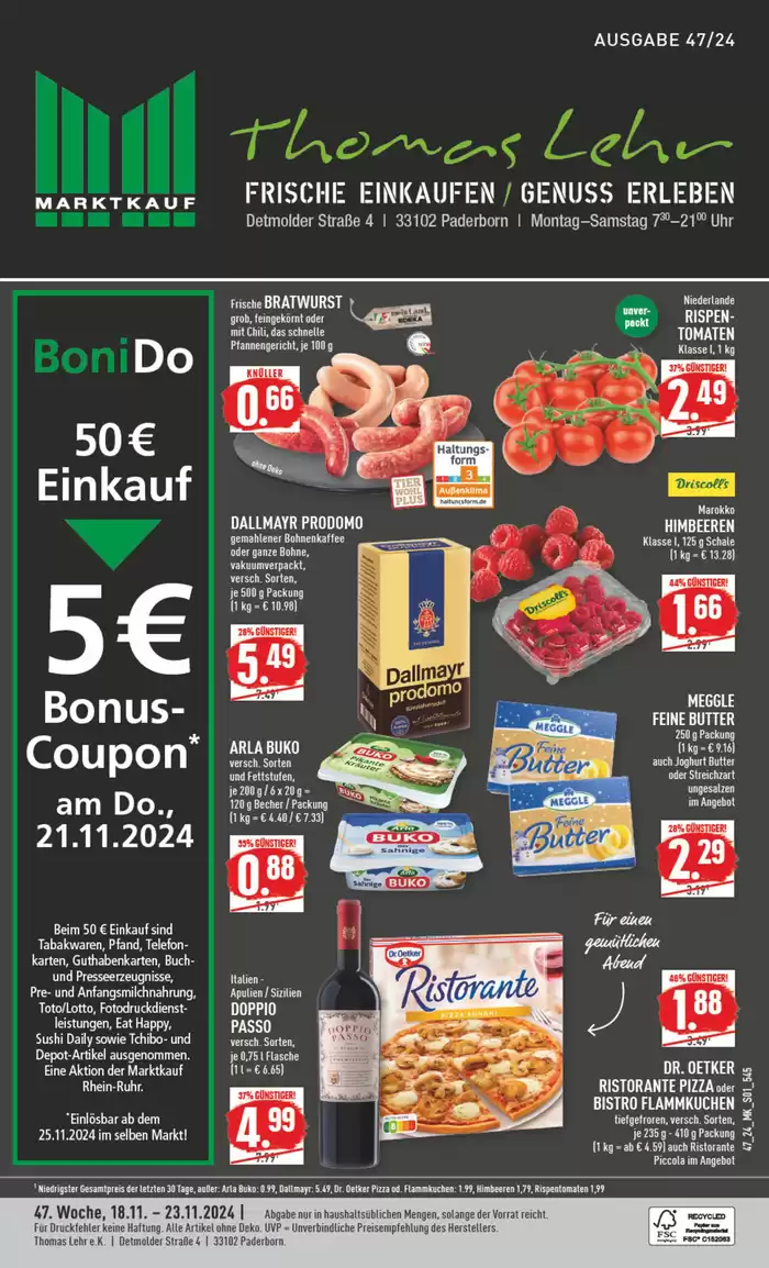 Marktkauf Katalog in Paderborn | Aktuelle Deals und Angebote | 17.11.2024 - 1.12.2024