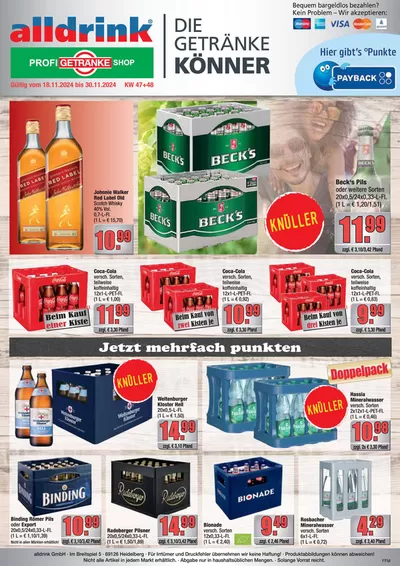 Profi Getränke Katalog in Dreieich | Exklusive Deals und Schnäppchen | 17.11.2024 - 30.11.2024