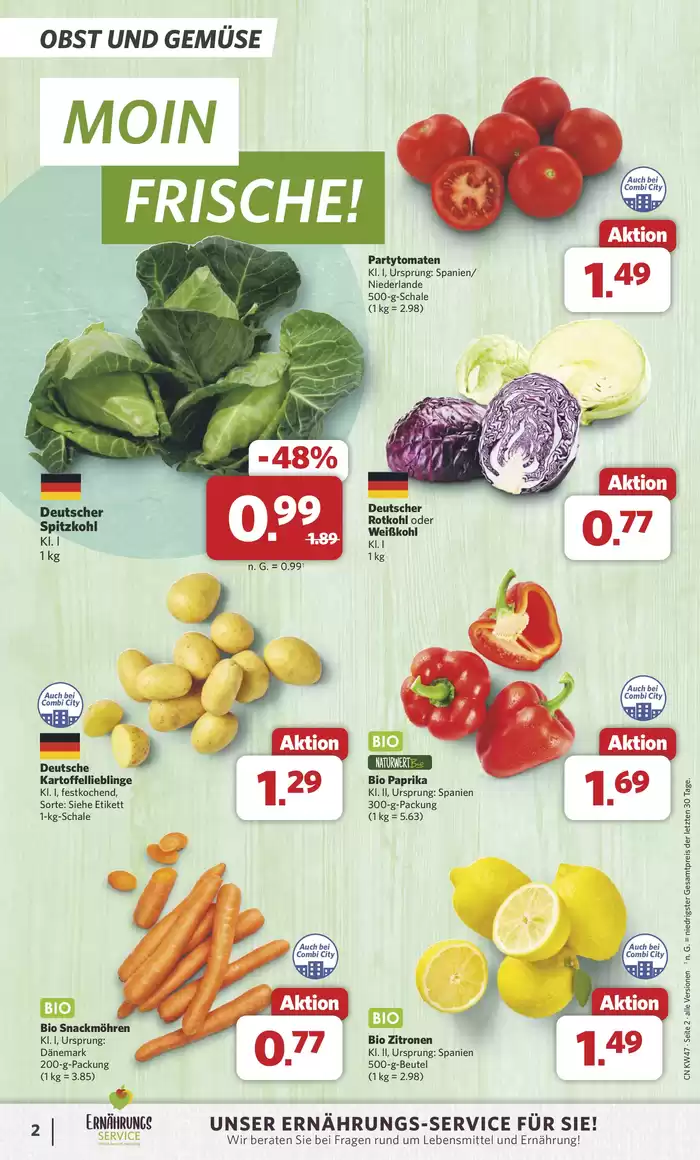 Combi Markt Katalog in Steinhagen (Gütersloh) | Top-Angebote für Sparfüchse | 17.11.2024 - 23.11.2024