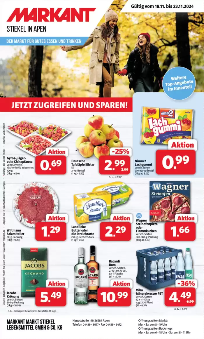 Markant Markt Katalog in Apen | Top-Angebote für Sparfüchse | 17.11.2024 - 23.11.2024