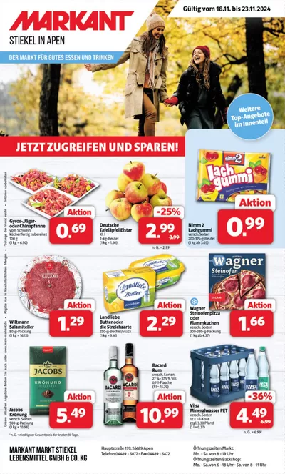 Angebote von Supermärkte in Westerstede | Top-Angebote für Sparfüchse in Markant Markt | 17.11.2024 - 23.11.2024