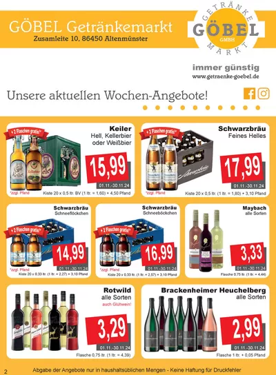 Getränke Göbel Katalog | Top-Angebote für alle Schnäppchenjäger | 17.11.2024 - 1.12.2024