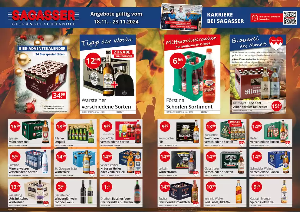 Sagasser Katalog in Scheinfeld | Aktuelle Sonderaktionen | 18.11.2024 - 23.11.2024