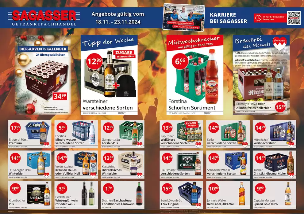 Sagasser Katalog in Nürnberg | Tolles Angebot für alle Kunden | 18.11.2024 - 23.11.2024