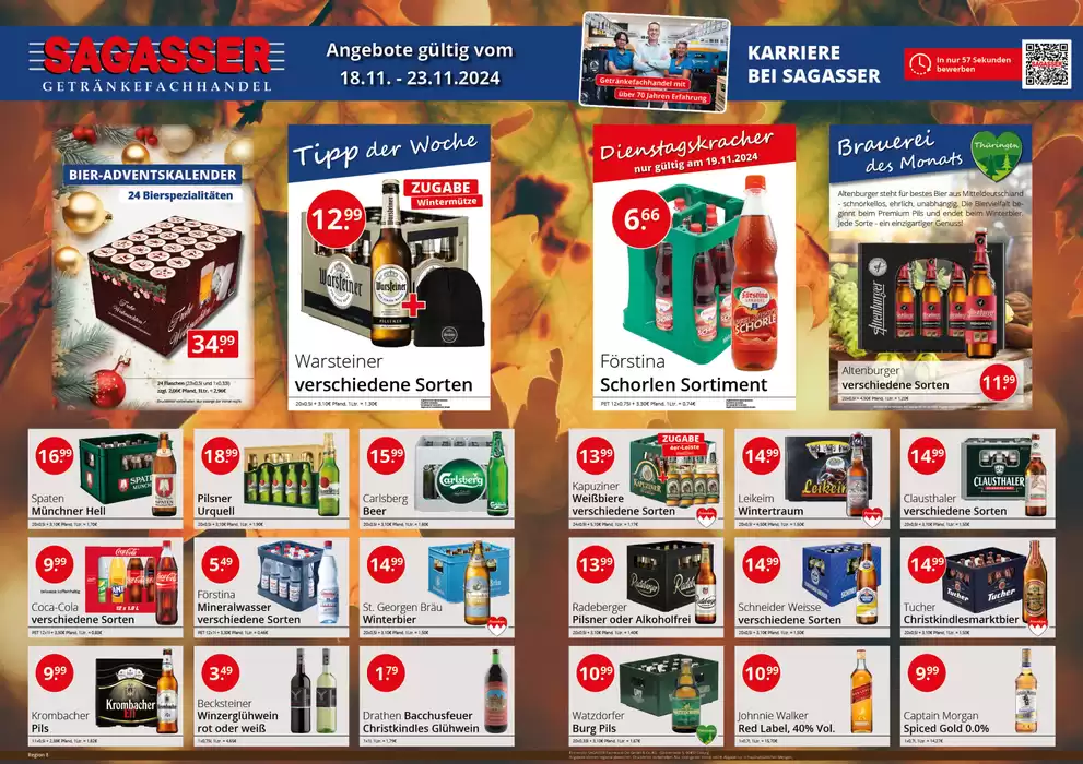 Sagasser Katalog | Unsere besten Schnäppchen | 18.11.2024 - 23.11.2024