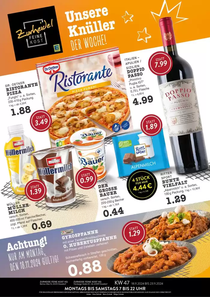 Edeka Zurheide Katalog in Essen | Wochenangebote EDEKA Düsseldorf | 17.11.2024 - 1.12.2024