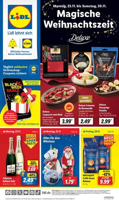 Angebote von Supermärkte | Attraktive Angebote entdecken in Lidl | 25.11.2024 - 30.11.2024