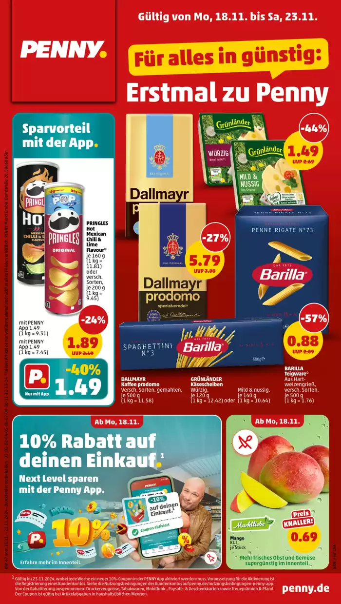 Penny Katalog | Tolles Angebot für Schnäppchenjäger | 18.11.2024 - 23.11.2024