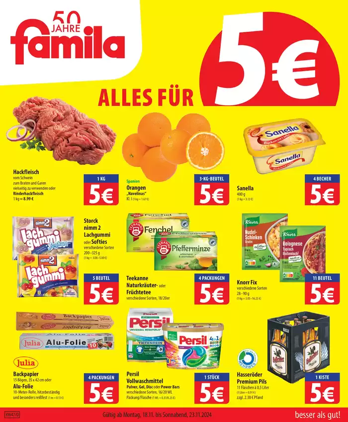 famila Katalog in Ludwigslust | Tolles Angebot für alle Kunden | 17.11.2024 - 23.11.2024