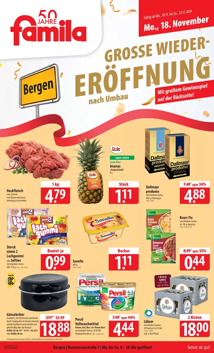 famila Katalog in Bergen auf Rügen | Jetzt sparen mit unseren Deals | 17.11.2024 - 23.11.2024