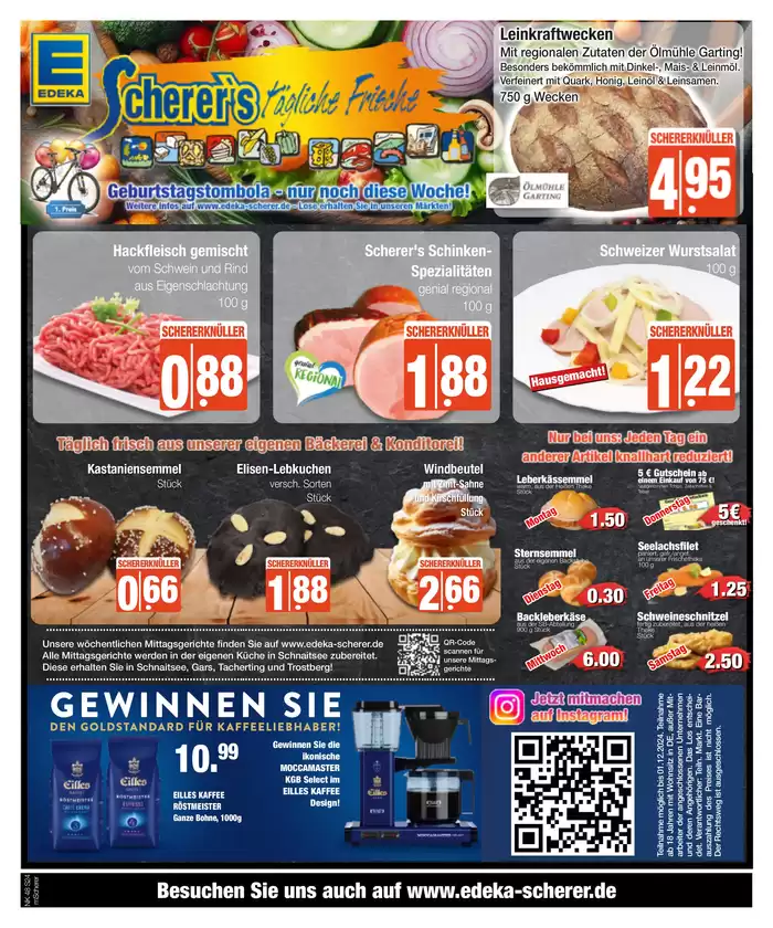 Edeka Scherer Katalog in Schnaitsee | Rabatte und Aktionen | 19.11.2024 - 3.12.2024