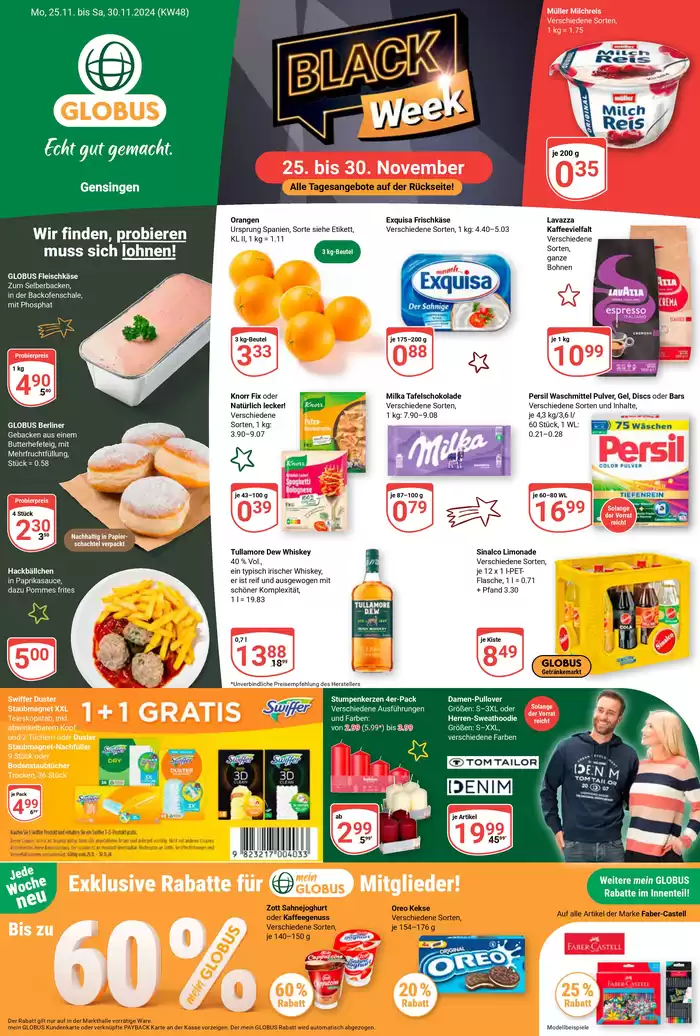 Globus Katalog in Gensingen | Top-Angebote für Sparfüchse | 21.11.2024 - 5.12.2024