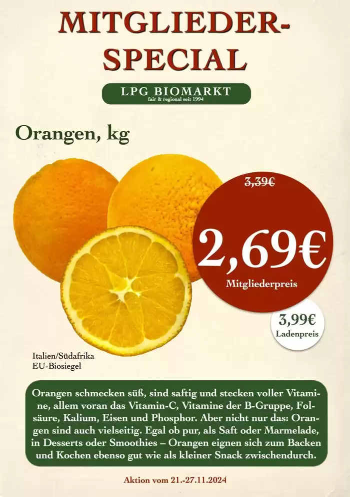 LPG Biomarkt Katalog in Berlin | Mitgliederspecial | 21.11.2024 - 5.12.2024