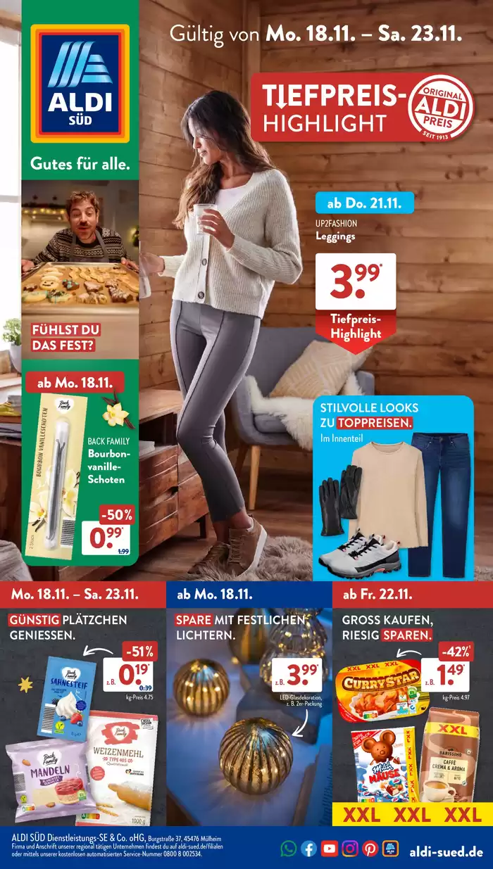 Aldi Süd Katalog in Ansbach | ALDI SÜD Prospekt: aktuelle Angebote | 18.11.2024 - 23.11.2024