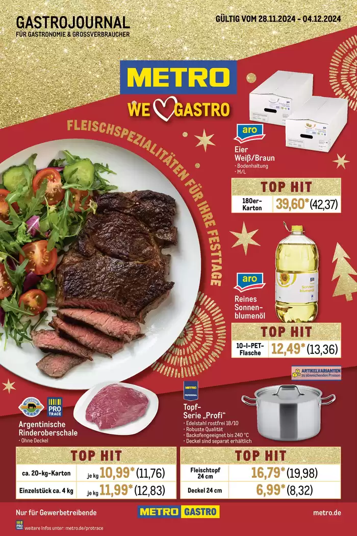 Metro Katalog in Siegen | GastroJournal | 22.11.2024 - 4.12.2024