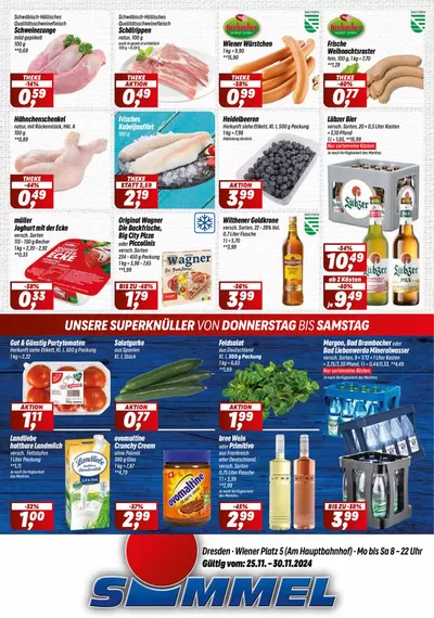 Angebote von Supermärkte in Klingenthal | Tolles Angebot für Schnäppchenjäger in Simmel | 25.11.2024 - 30.11.2024