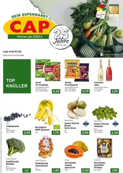 Angebote von Supermärkte in Mannheim | Exklusive Deals für unsere Kunden in CAP Markt | 25.11.2024 - 30.11.2024