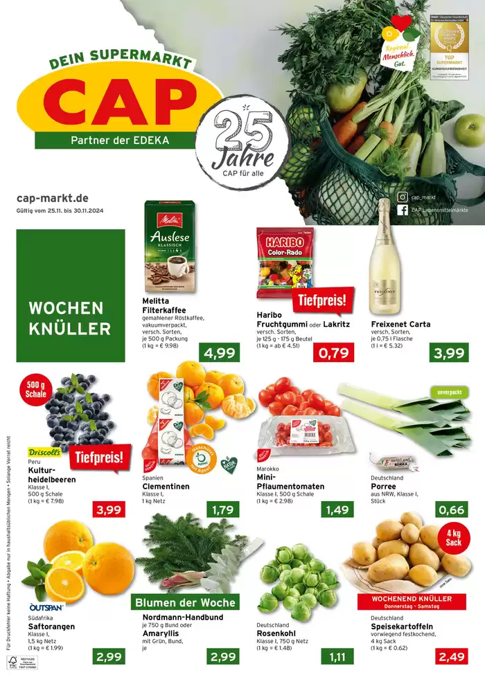 CAP Markt Katalog in Hundsangen | Jetzt sparen mit unseren Deals | 25.11.2024 - 30.11.2024