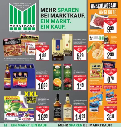 Angebote von Supermärkte in Filderstadt | Tolles Angebot für alle Kunden in Marktkauf | 24.11.2024 - 8.12.2024