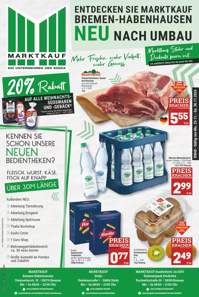 Marktkauf Katalog in Bremen | Tolle Rabatte auf ausgewählte Produkte | 24.11.2024 - 8.12.2024