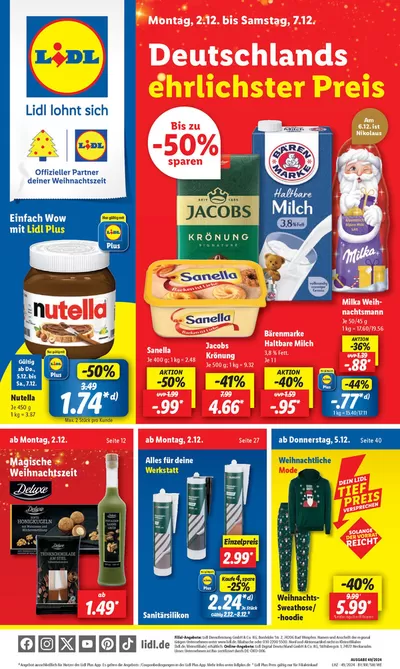 Lidl Katalog in Filderstadt | Tolles Angebot für alle Kunden | 2.12.2024 - 7.12.2024