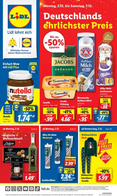 Lidl Katalog in Lichtenberg (Lausitz) | Angebote für Schnäppchenjäger | 2.12.2024 - 7.12.2024