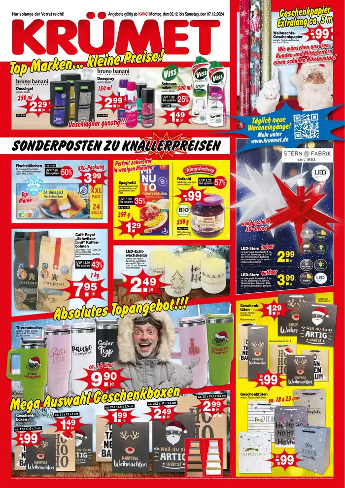 Krümet Sonderposten Katalog in Hamburg | Top Marken ... Kleine Preise! | 2.12.2024 - 7.12.2024