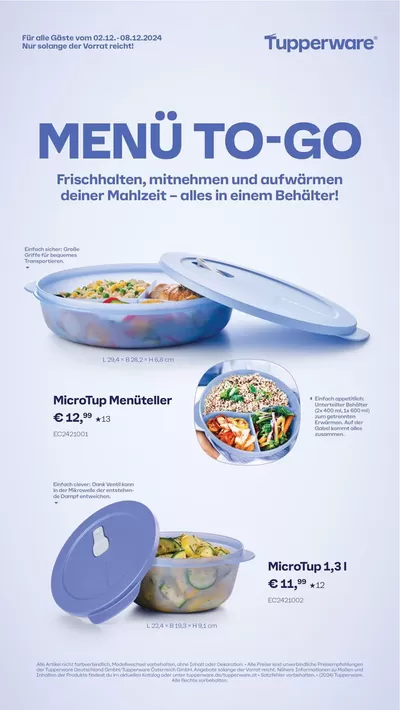 Tupperware Katalog in Dortmund | Unsere besten Schnäppchen | 27.11.2024 - 11.12.2024