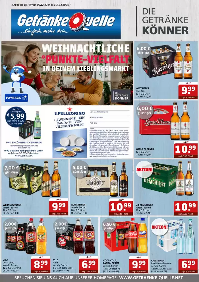 Getränke Quelle Katalog in Leipzig | Getränke Quelle Angebote | 1.12.2024 - 14.12.2024