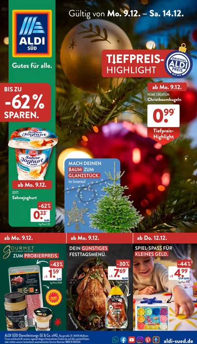 Aldi Süd Katalog in Bonn | Jetzt sparen mit unseren Deals | 9.12.2024 - 14.12.2024