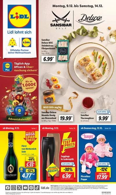 Lidl Katalog in Neuss | Jetzt sparen mit unseren Deals | 9.12.2024 - 14.12.2024